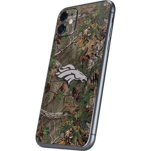 NFL Denver Broncos Realtree Xtra Green Camo iPhone 11 Skin